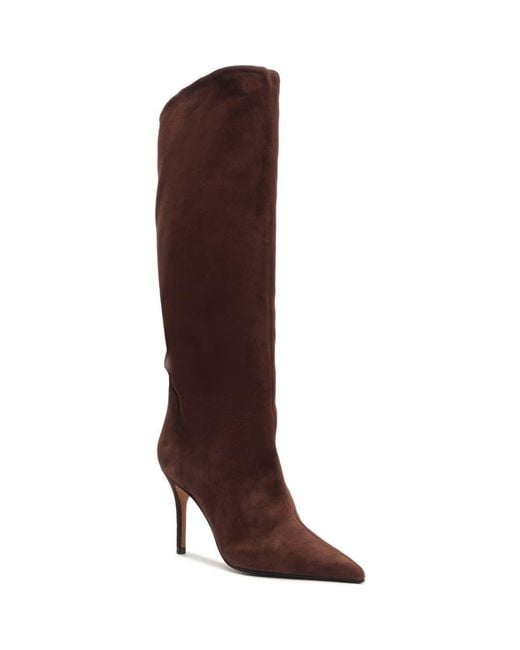 SCHUTZ SHOES Brown Ellen Up Pointed Toe Boot