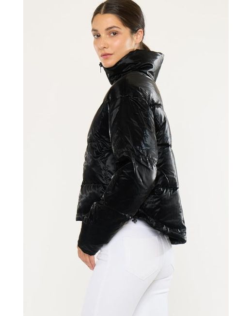 Kancan Black Lux Cropped Puffer Jacket