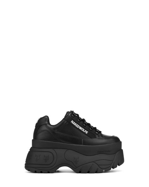 Naked Wolfe Black Sprinter Platform Sneaker