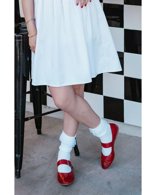 Miz Mooz Red Kaity Mary Jane Flat