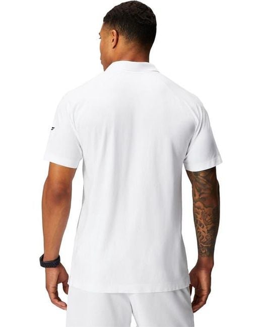 Fabletics White The Training Day Polo for men