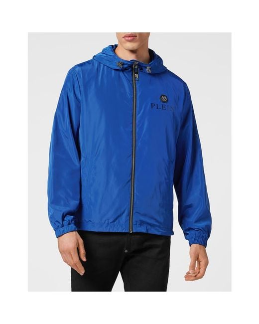 Philipp Plein Blue Jacket Hexagon for men