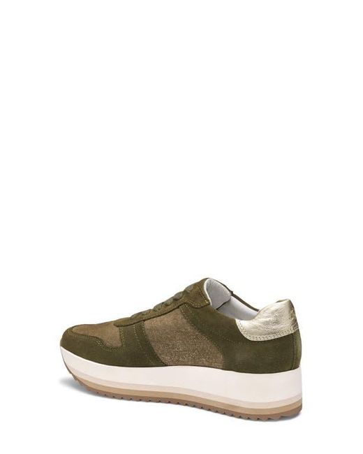 Johnston & Murphy Green Gracie Colorblock Platform Sneaker