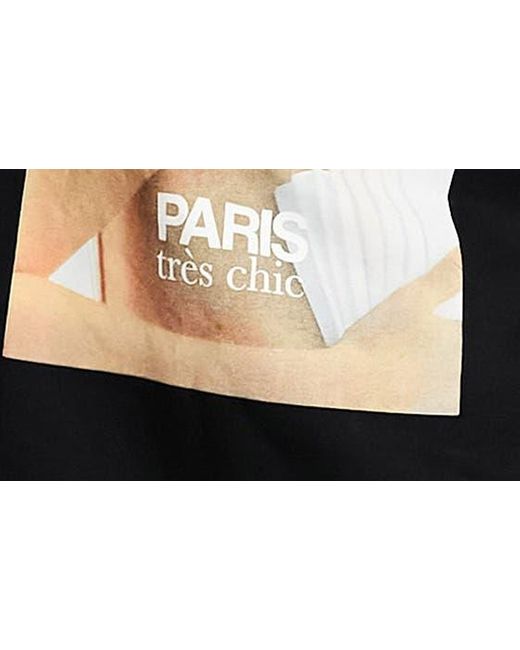 ASOS Black Paris Cotton Graphic Hoodie
