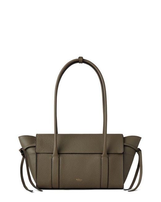 Mulberry Brown Pebbled Leather Satchel Bag