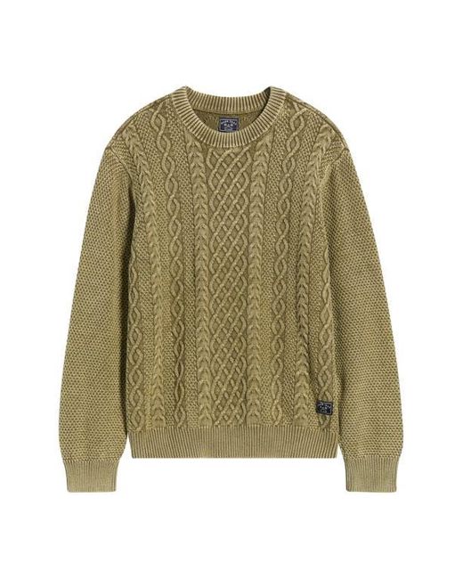 Dark Seas Green Big Sur Mixed Stitch Sweater for men