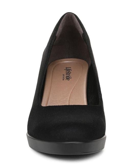 LifeStride Black Elevate Platform Pump