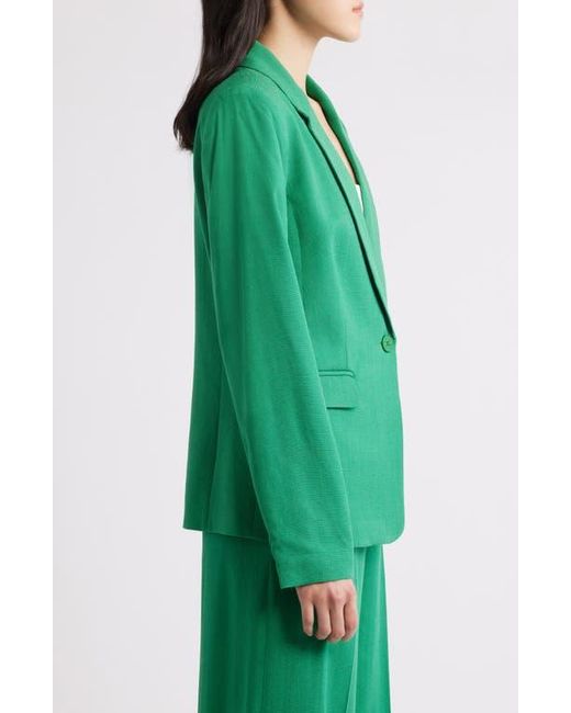 Tahari Green One-Button Blazer