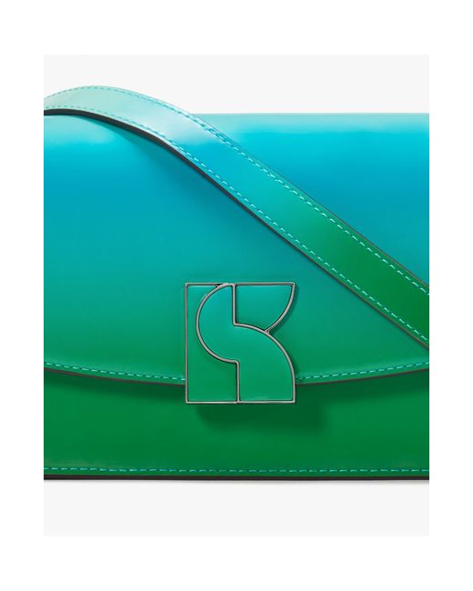 Kate Spade Green Small Dakota Ombré Patent Leather Crossbody Bag