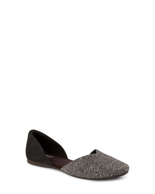 TOMS Black Gemma D'Orsay Flat