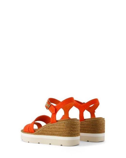 TOMS Red Darya Platform Wedge Sandal