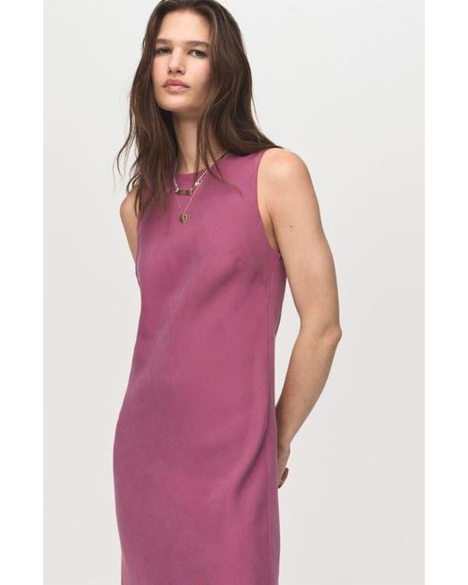 Mango Purple Sleeveless Midi Dress