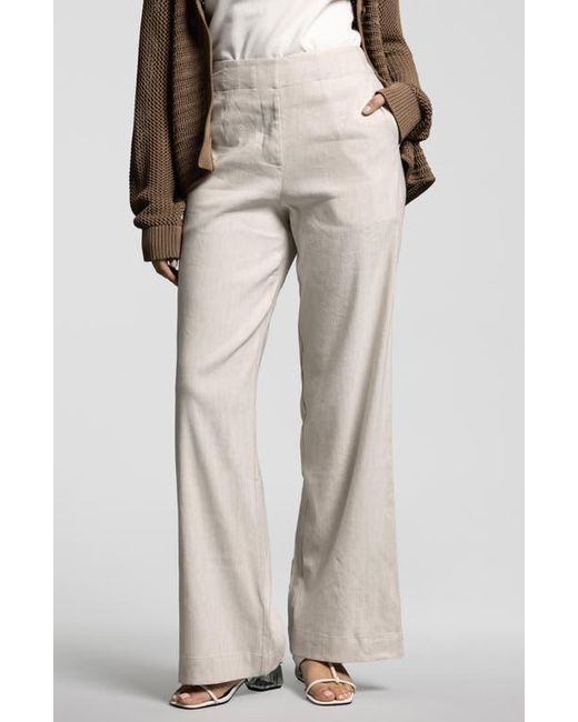 WEEKEND LOS ANGELES Multicolor Luna Linen Blend Wide Leg Pants