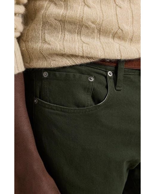 Polo Ralph Lauren Green Sullivan Slim Fit Cotton Stretch Twill 5-Pocket Pants for men