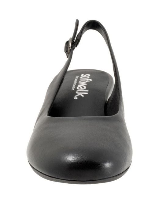 Softwalk® Black Largo Slingback Pump