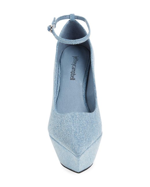 Jeffrey Campbell Siouxsie Pointed Toe Platform Pump in Blue Lyst