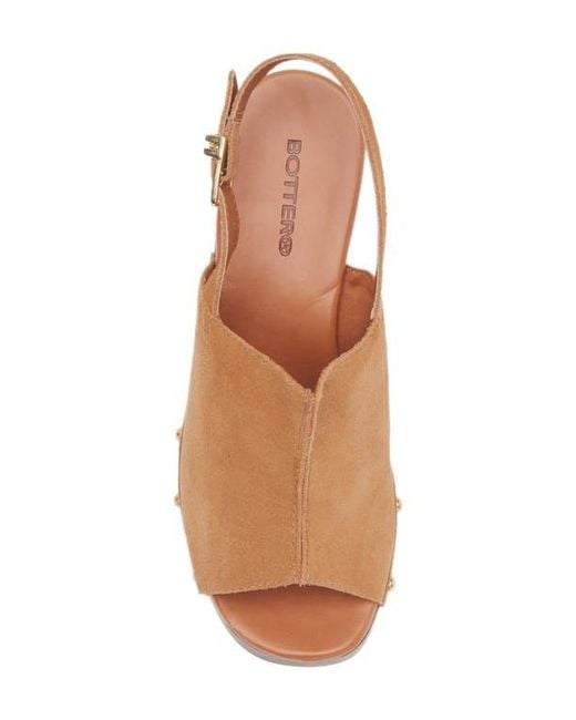 BOTTER Brown Slingback Peep Toe Platform Sandal