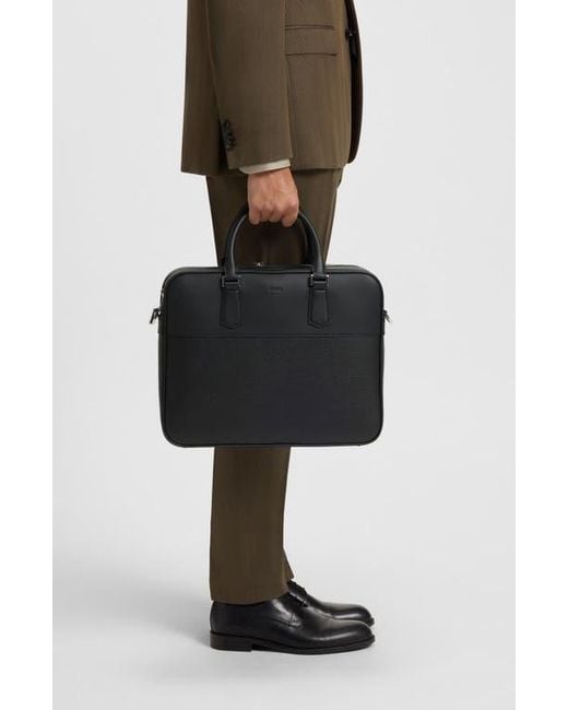 HUGO Black Crosstown Document Case for men