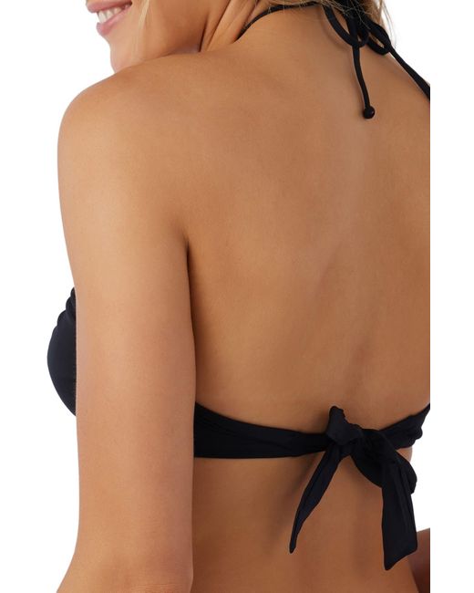 O'neill Sportswear Black Saltwater Solids Embry Convertible Bikini Top