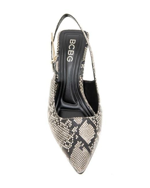 BCBGMAXAZRIA White Inara Slingback Pointed Toe Pump