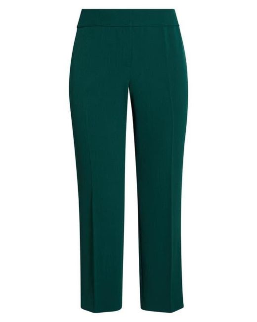 Kasper Green Flat Front Slim Pants