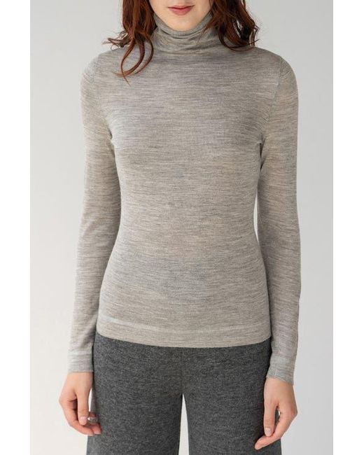 SSKEIN Gray T Neck Pullover