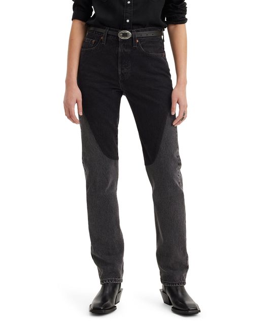 Levi's 501 Original Straight Leg Chap Jeans in Black Lyst