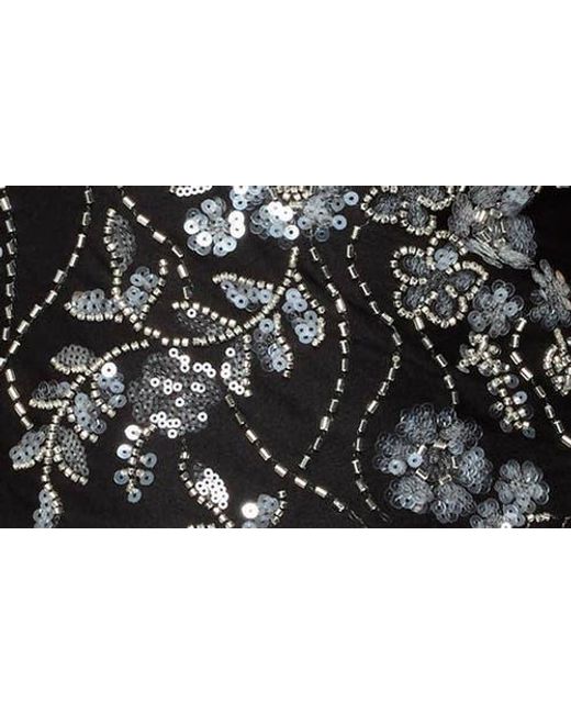 Edikted Black Zelda Bead & Sequin Strapless Top