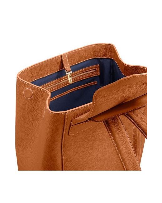 Maison De Sabre Brown Large Leather Soft Backpack