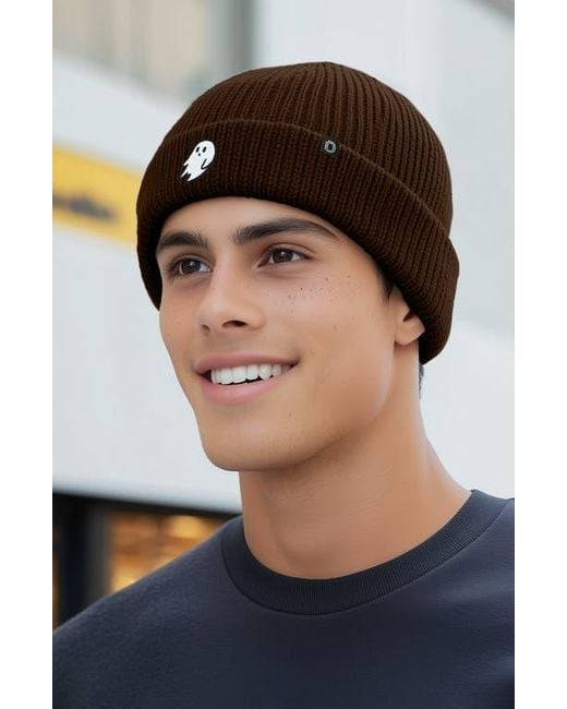 Alix Brown Ghost Beanie for men