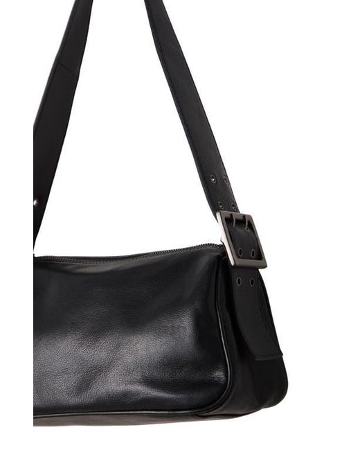 Free People Black Army Candy Leather Baguette Bag