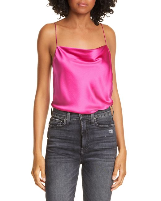 Cami NYC Pink The Axel Stretch Silk Camisole