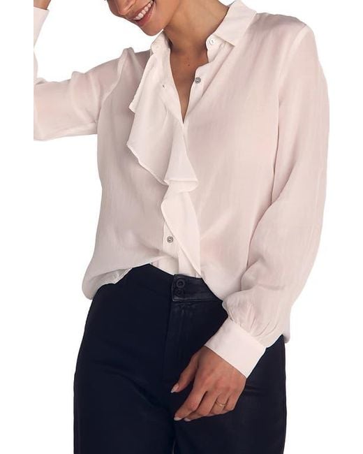 Bella Dahl Natural Ruffle Button-Up Shirt