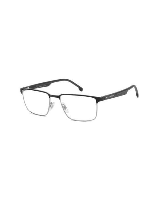 Carrera Metallic 55Mm Rectangular Optical Glasses for men