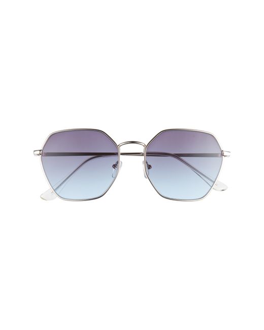 BP. Blue 51mm Gradient Hexagonal Sunglasses