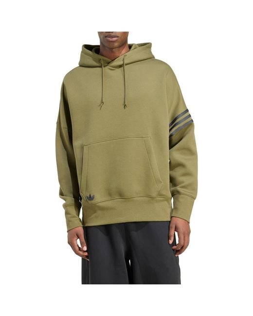 Adidas Green Neuclassics Oversize Pullover Hoodie for men