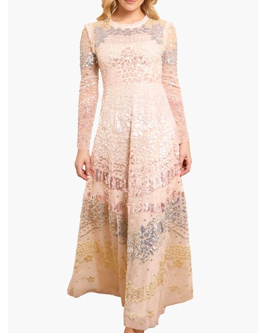 Needle & Thread Pink Angeline Sequin Gown