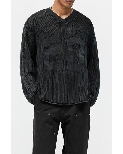 Represent Black Varsity Sweater for men