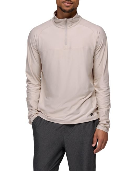 Prana Gray Altitude Tracker Performance Quarter Zip for men