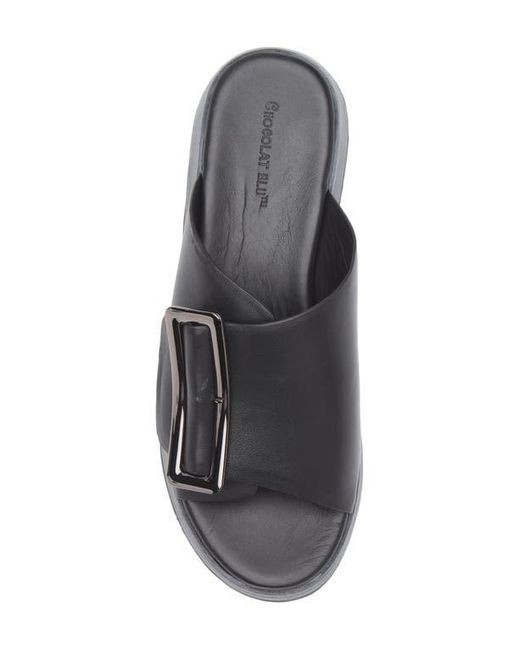 Chocolat Blu Gray Ela Platform Wedge Slide Sandal
