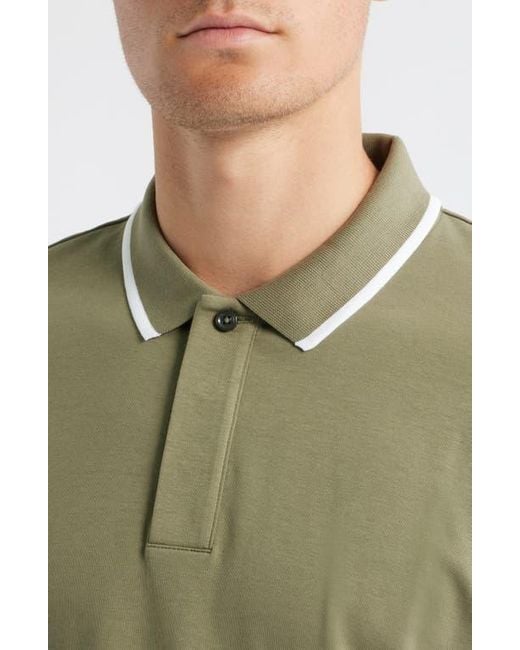 Boss Green Parlay Tipped Cotton Polo for men