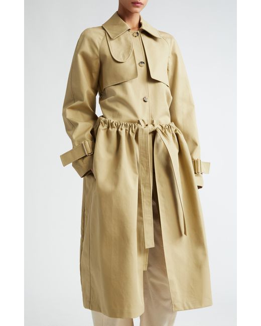 J.W. Anderson Natural Ruched Waist Trench Coat