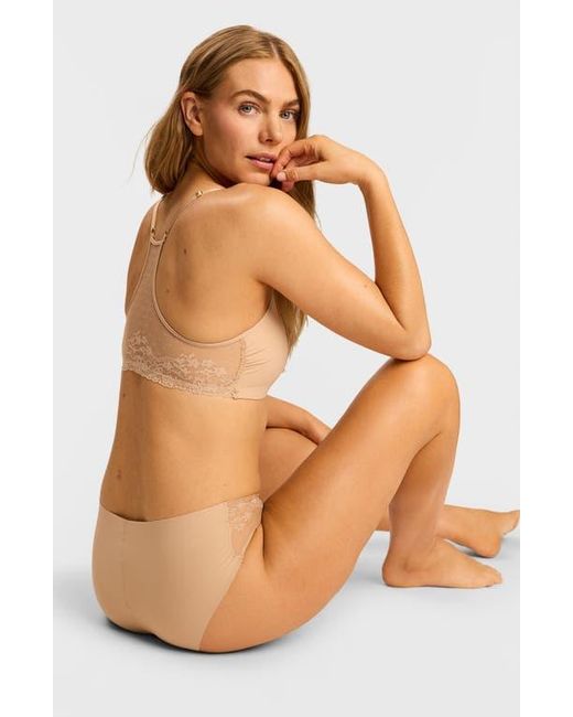 Commando Natural Double Take Racerback Microfiber & Lace Bra