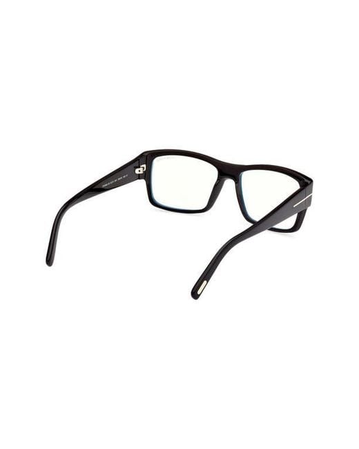 Tom Ford Brown 55Mm Square Light Blocking Glasses