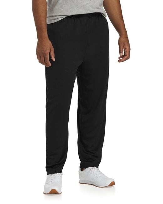 Reebok Black Performance Mesh Open-Hem Pants for men