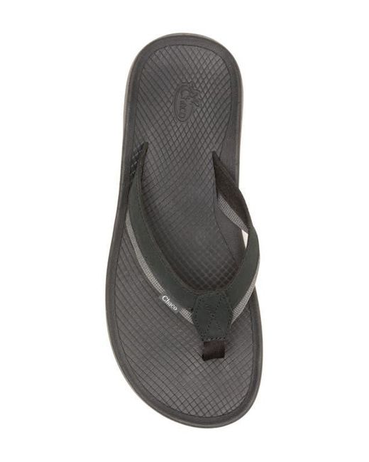 Chaco Black Lowdown Leather Flip Flop for men