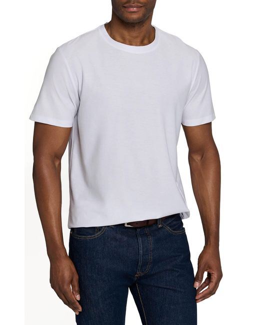 Brooklyn Brigade White Solid Mapleton Luxe Cross Dyed T-Shirt for men