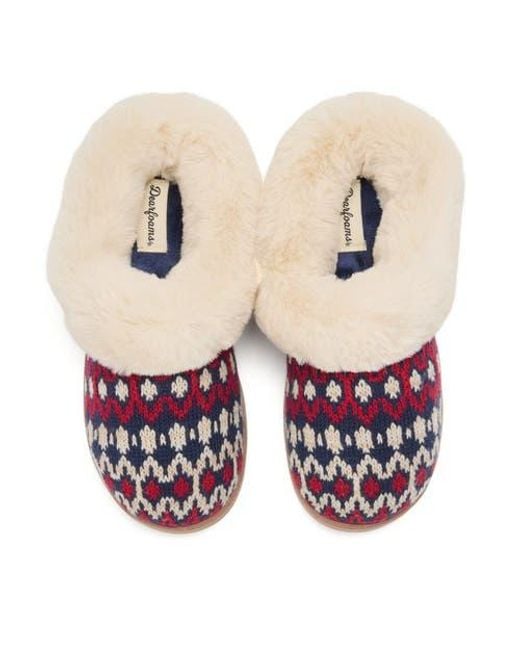 Dearfoams Multicolor Hannah Festive Knit Clog Slipper
