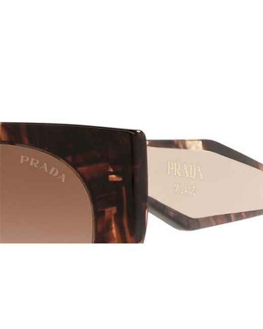 Prada Brown 53Mm Gradient Cat Eye Sunglasses