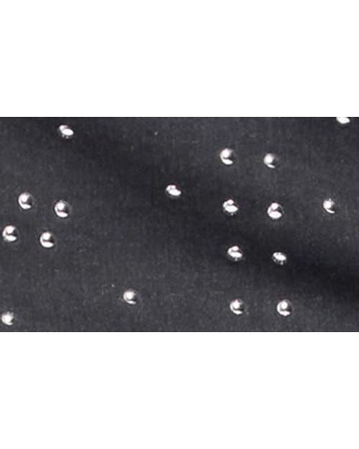 Edikted Blue Reesa Stud Denim Miniskort